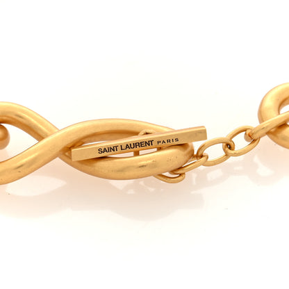 Saint Laurent Brass Charms Chain Belt 85 34 Gold 3 of 3
