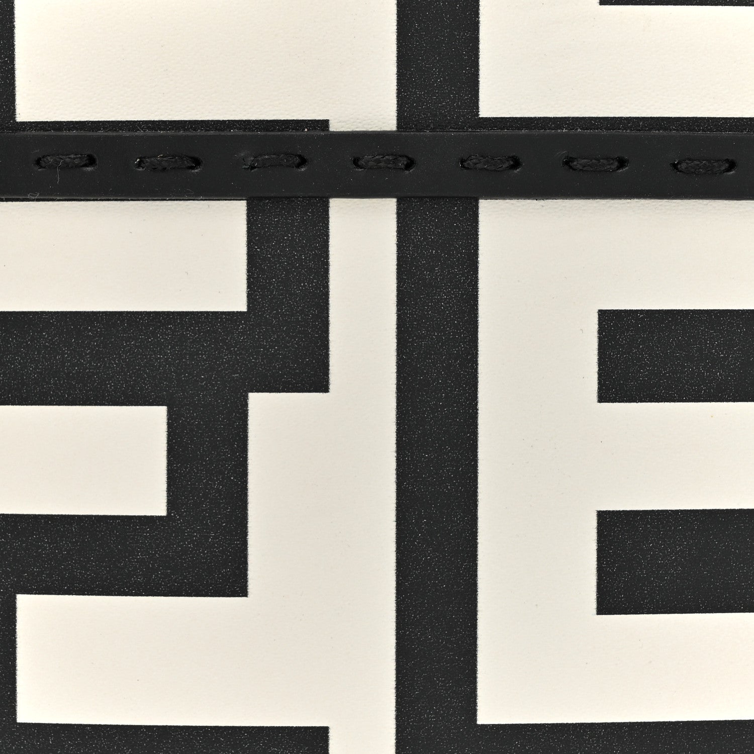 Fendi X MARC JACOBS Vitello King Plexiglass Logo Print Mini Fendi Sunshine Shopper Tote Black White 7 of 9