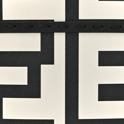 Fendi X MARC JACOBS Vitello King Plexiglass Logo Print Mini Fendi Sunshine Shopper Tote Black White 7 of 9