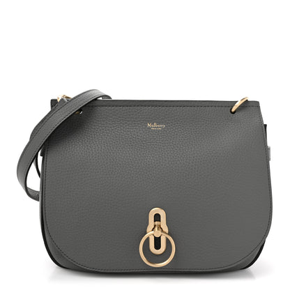 Mulberry Small Classic Grain Calfskin Small Amberley Satchel Charcoal 1 of 12