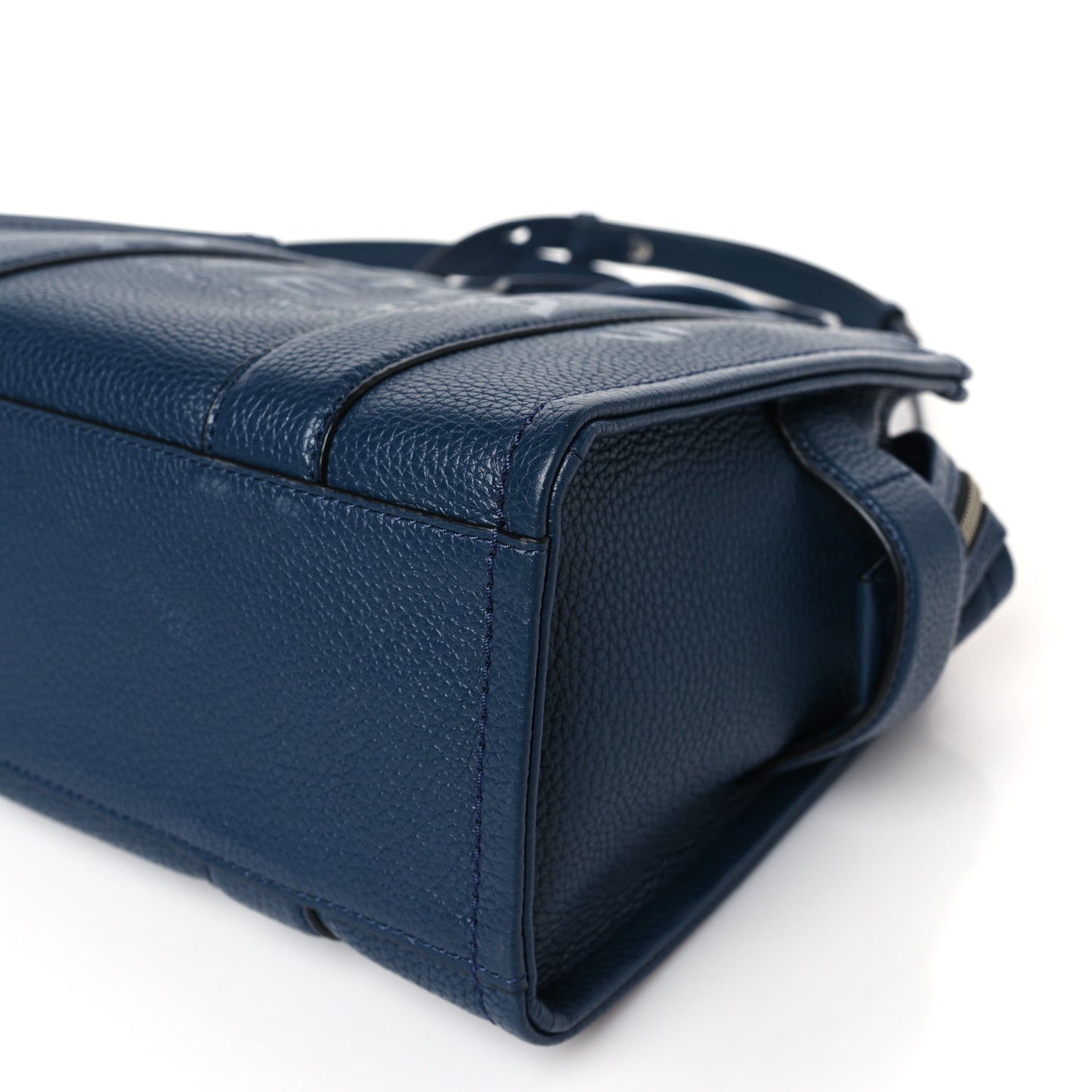 Grained Calfskin Small The Tote Bag Blue Sea