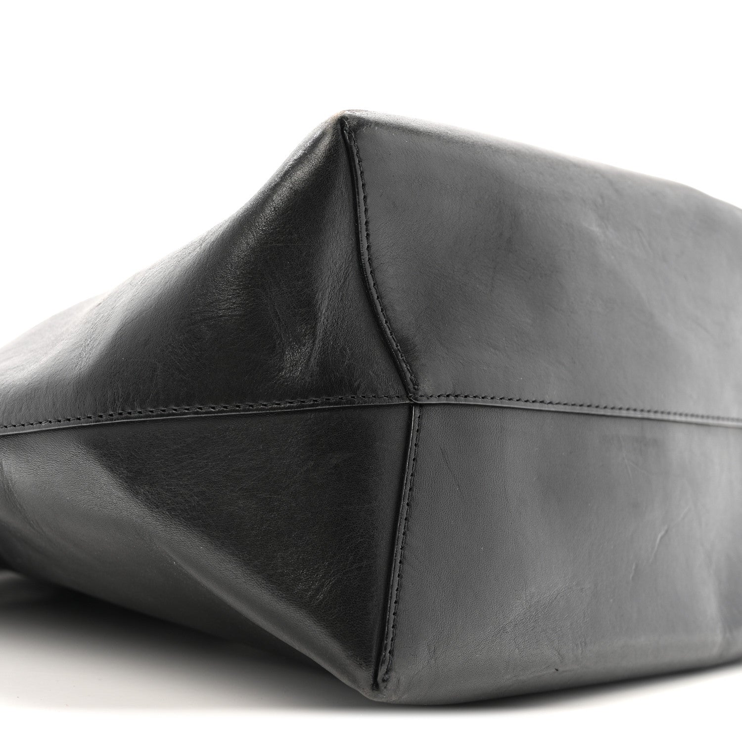 Mansur Gavriel Vegetable Tanned Calfskin Bucket Bag Black Flamma 10 of 16