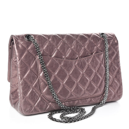 Chanel Metallic Aged Calfskin Quilted 2.55 Reissue 227 Flap Rose Fonce 3 of 10
