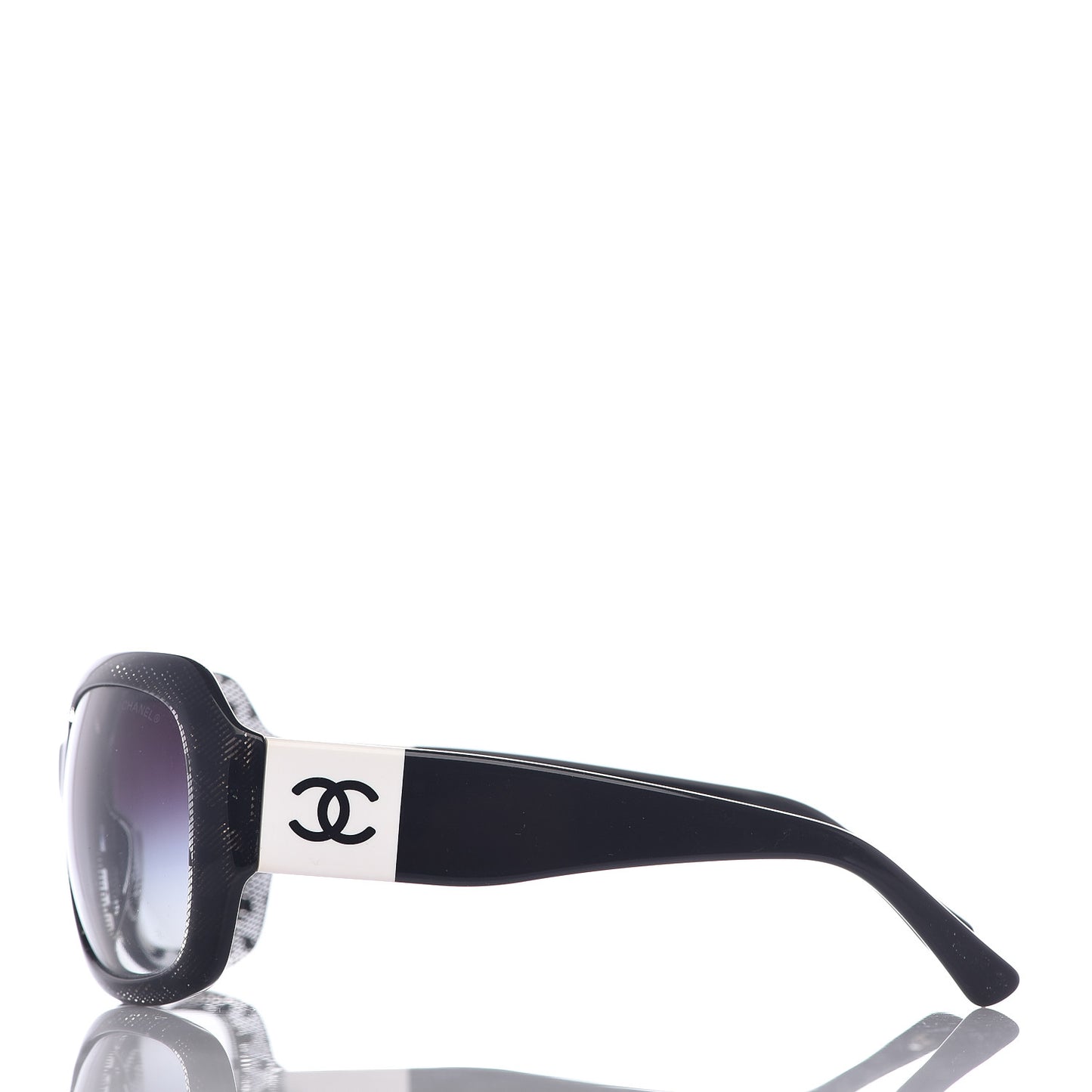 Acetate CC Lace Effect Sunglasses 5146 Black White