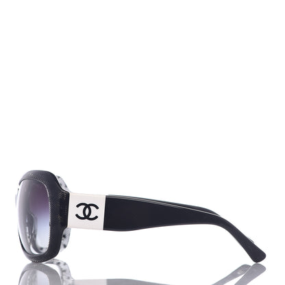 Chanel Acetate CC Lace Effect Sunglasses 5146 Black White 3 of 7