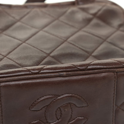Chanel Lambskin Quilted Shoulder Bag Brown 26 of 27