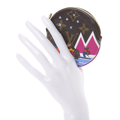 Louis Vuitton Monogram 2018 Christmas Animation Round Coin Purse 2 of 8
