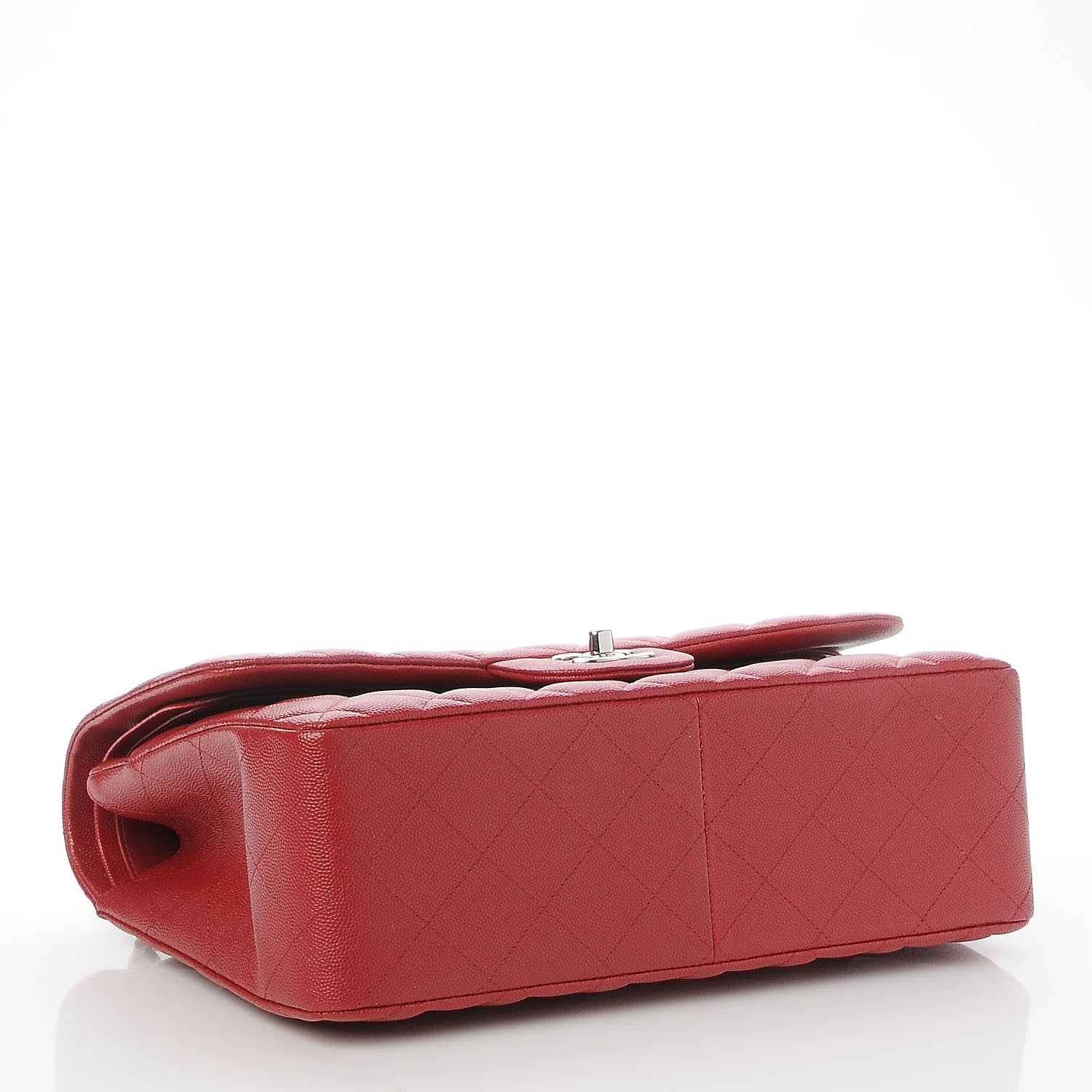Chanel Caviar Quilted Jumbo Double Flap Dark Red 5 of 9