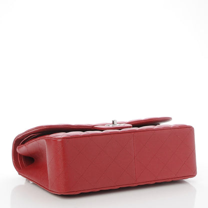 Chanel Caviar Quilted Jumbo Double Flap Dark Red 5 of 9