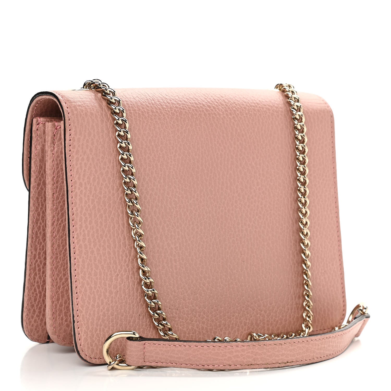 Gucci Dollar Calfskin Small Interlocking G Shoulder Bag Soft Pink 3 of 12