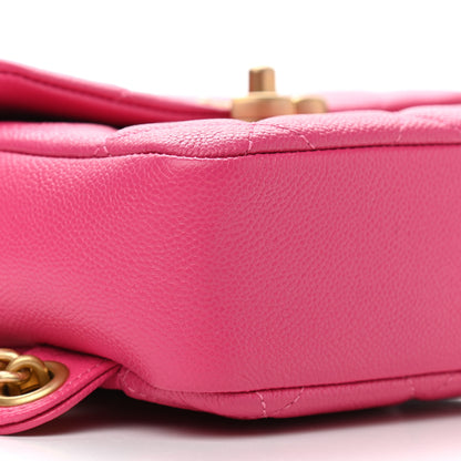 Chanel Shiny Caviar Quilted Chain Melody Backpack  Pink 9 of 12