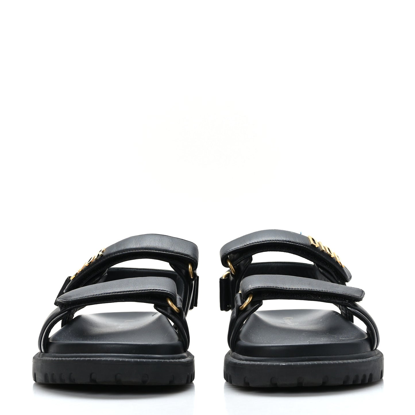 Lambskin Dioract 10mm Sandals 38.5 Black