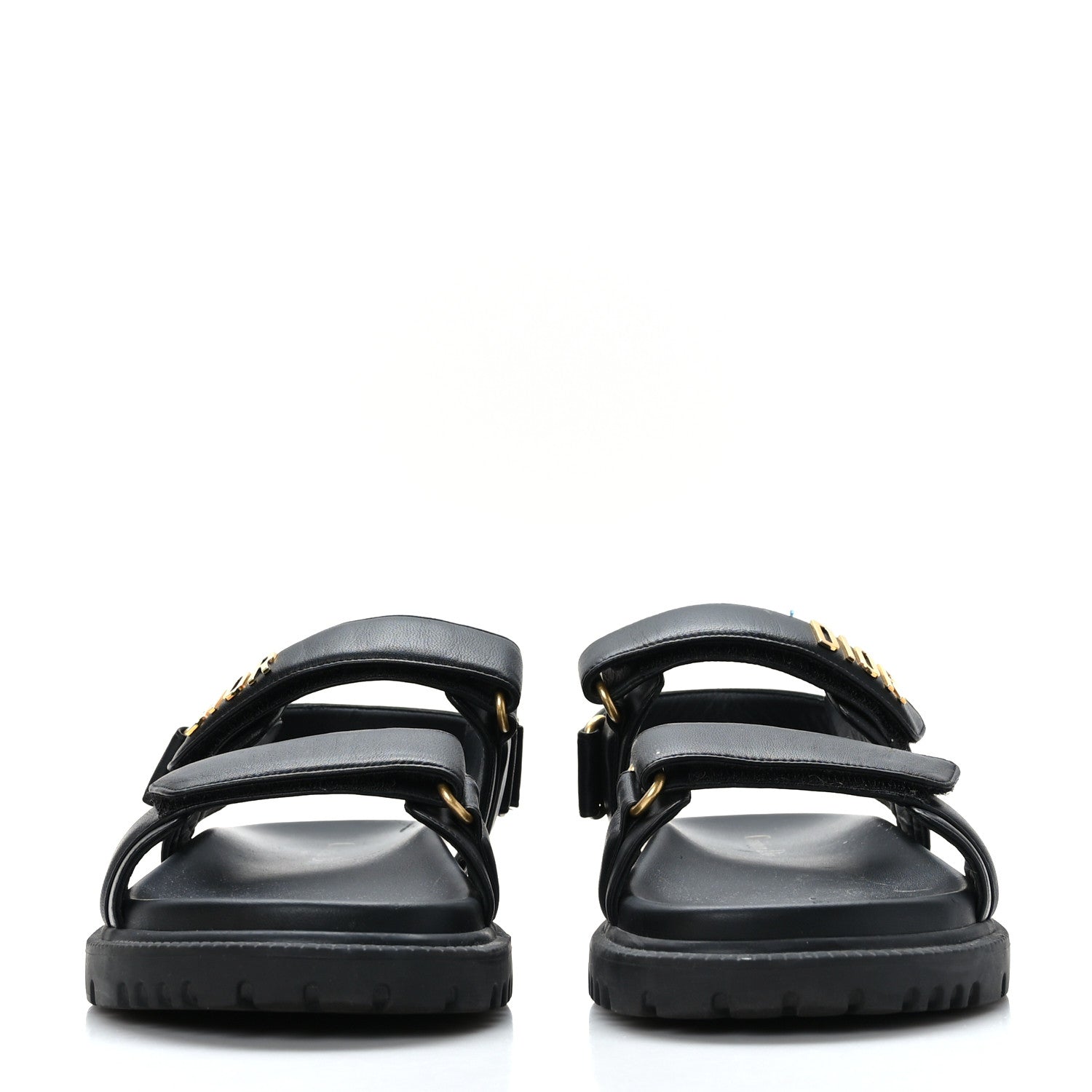Christian Dior Lambskin Dioract 10mm Sandals 38.5 Black 3 of 8