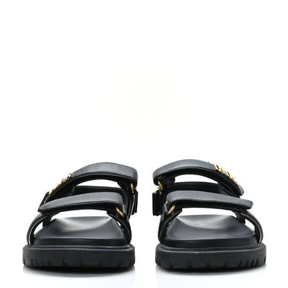 Christian Dior Lambskin Dioract 10mm Sandals 38.5 Black 3 of 8