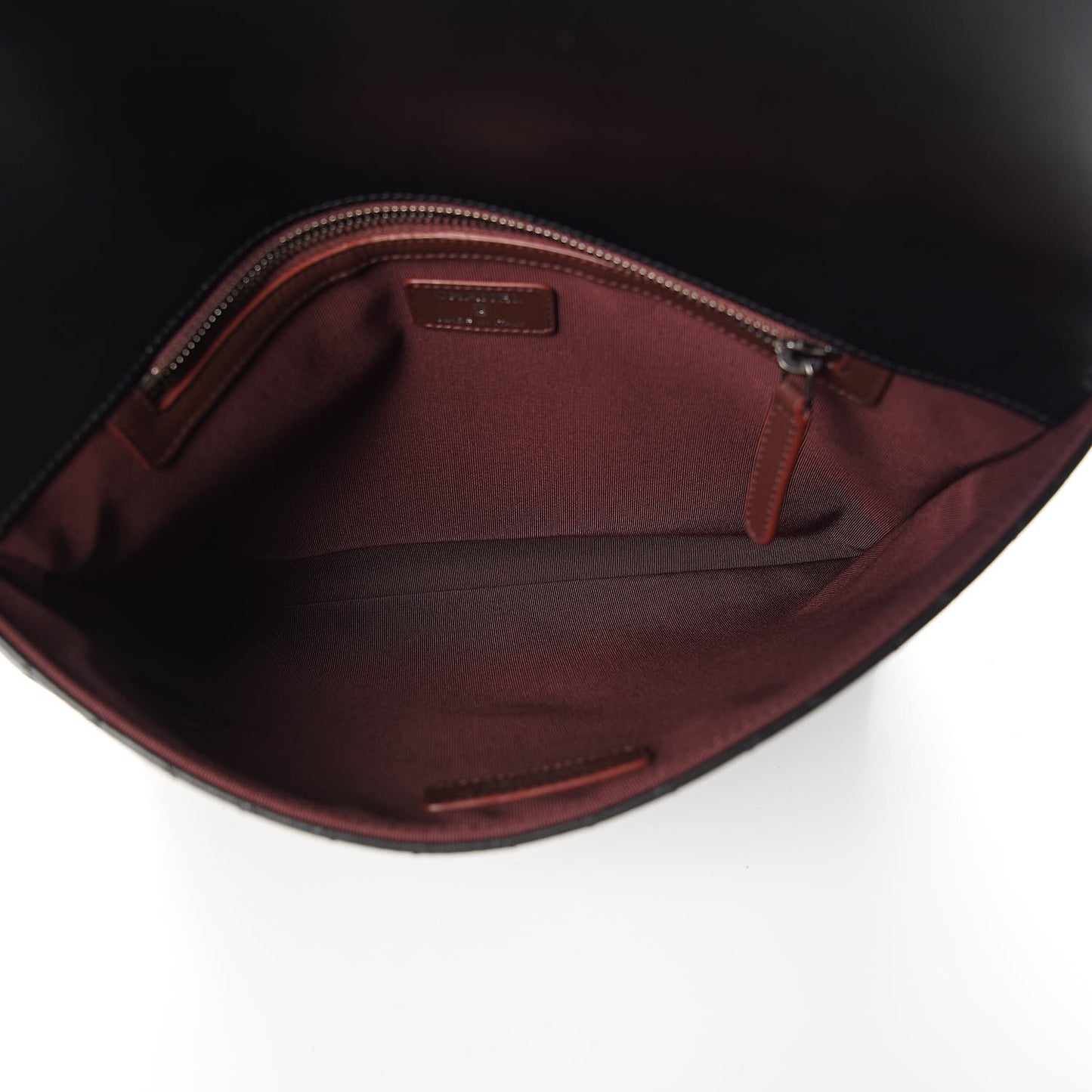 Calfskin Quilted CC Flap Clutch Black