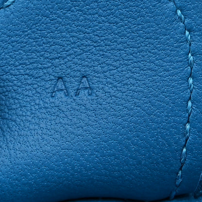 Hermes Milo Lambskin Grigri Rodeo Horse Bag Charm MM Bleu Zanzibar 4 of 5