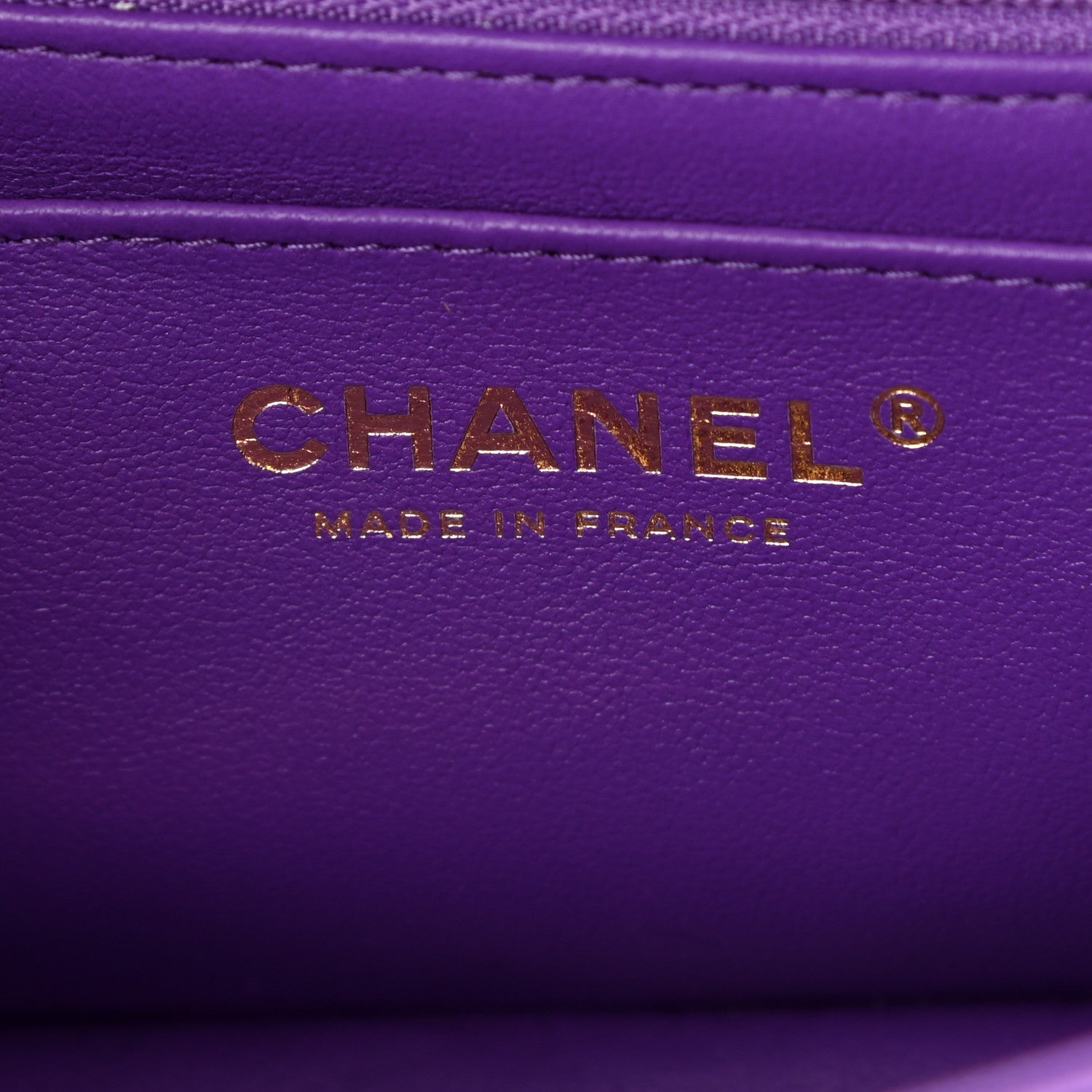 Chanel Lambskin Quilted Mini Top Handle Rectangular Flap Purple 6 of 11