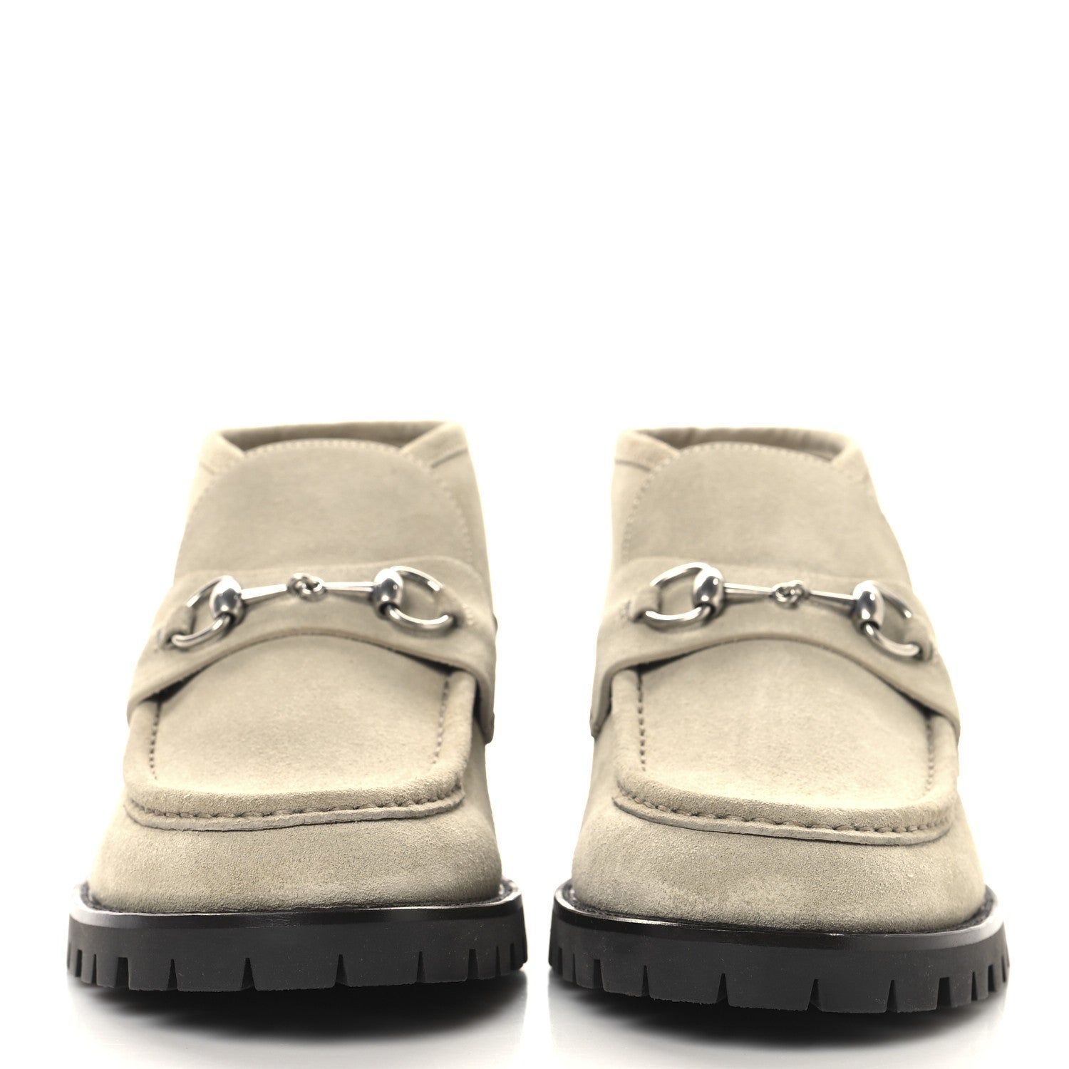 Gucci Suede Mens Horsebit Ankle Boots 8.5 Beige 3 of 10