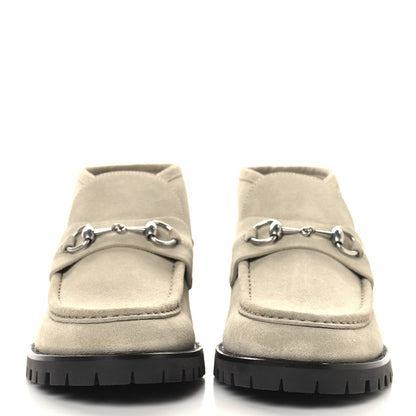 Gucci Suede Mens Horsebit Ankle Boots 8.5 Beige 3 of 10