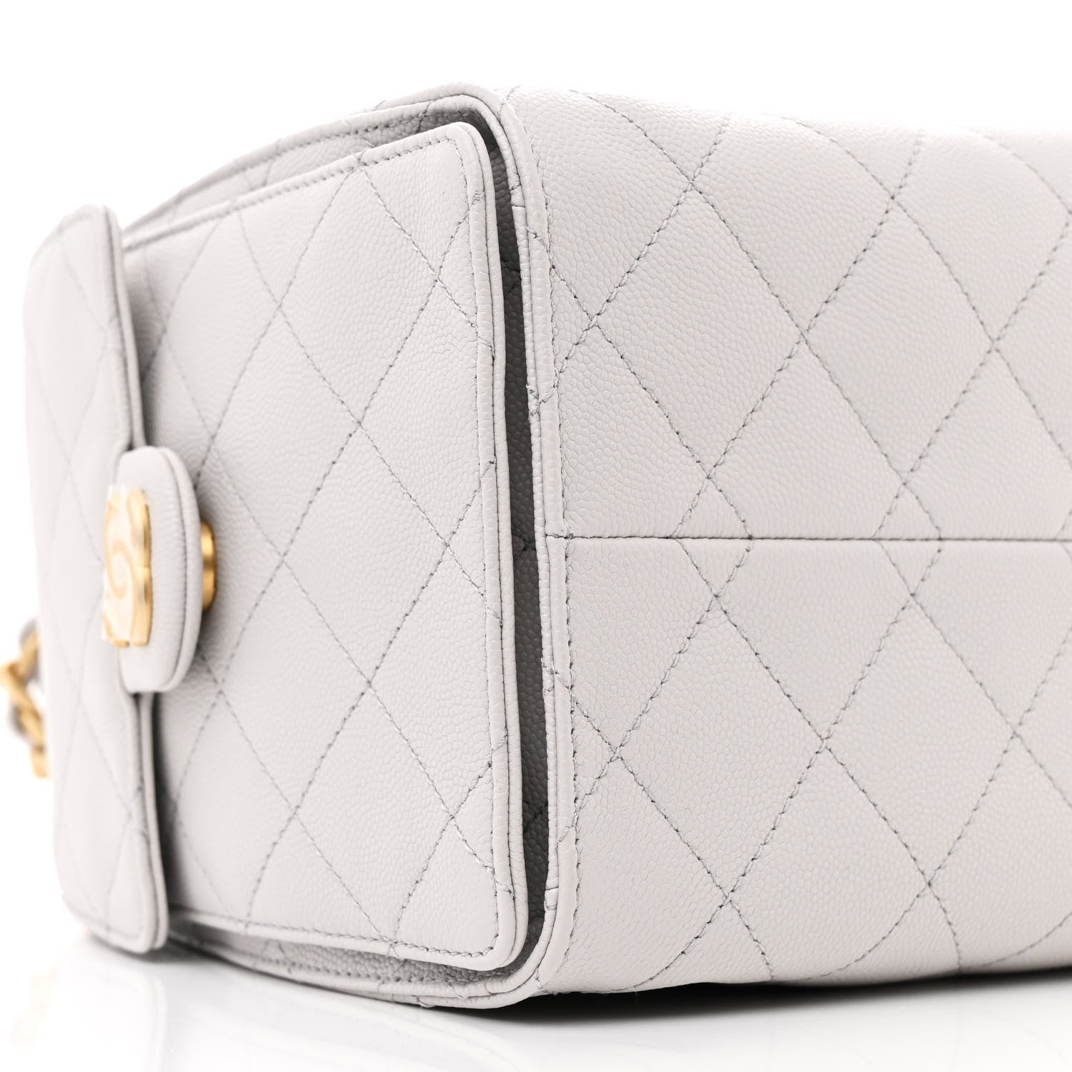 Chanel Caviar Quilted Small Chanel 25 Handbag Light Grey 10 of 12