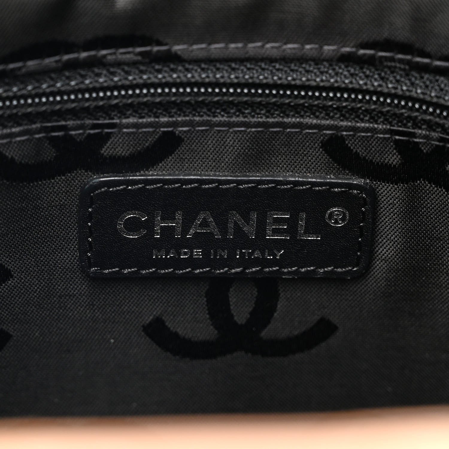 Chanel Calfskin Quilted Large Cambon Tote Beige Black 6 of 10