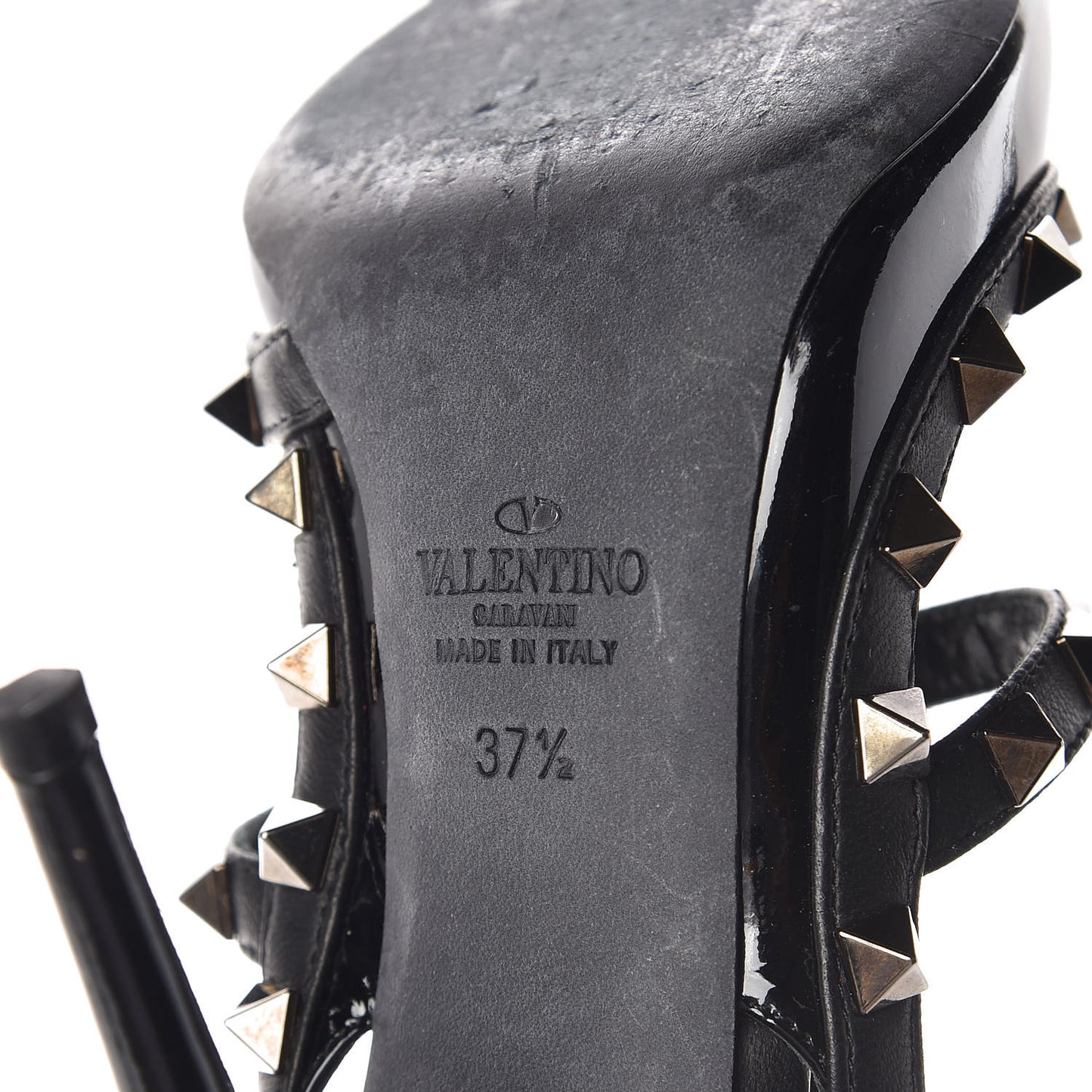 Patent Rockstud Ankle Strap Pumps 37.5 Black