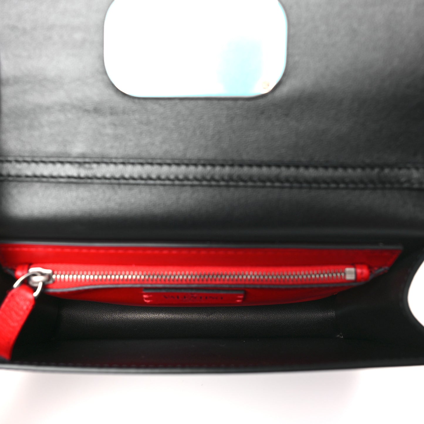 Silk Satin Small VCase Shoulder Bag Black