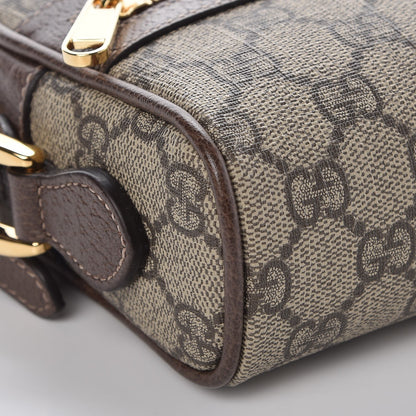 Gucci GG Supreme Monogram Web Mini Ophidia Shoulder Bag Brown 10 of 11