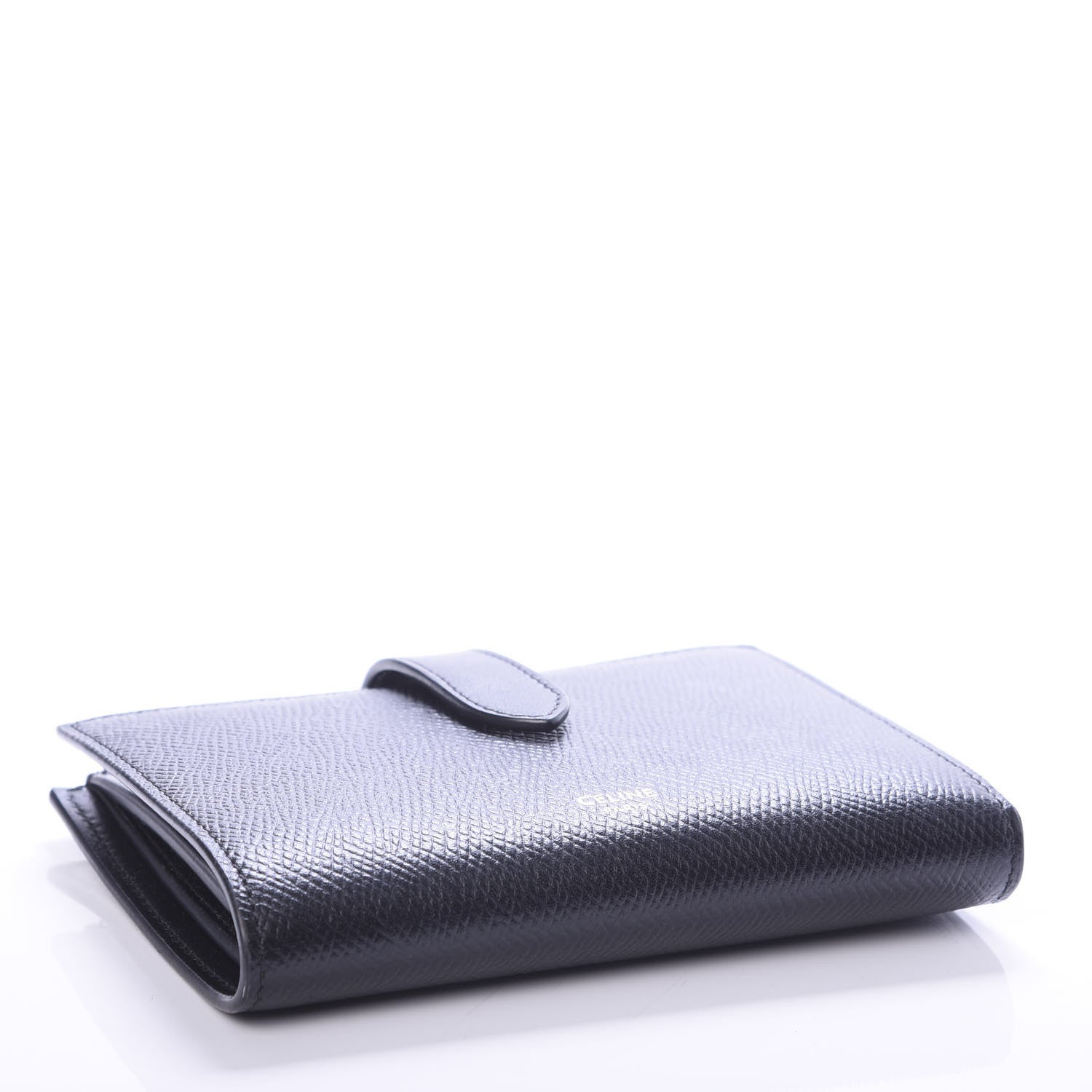 Celine Grained Calfskin Medium Multifunction Strap Wallet Black 4 of 7