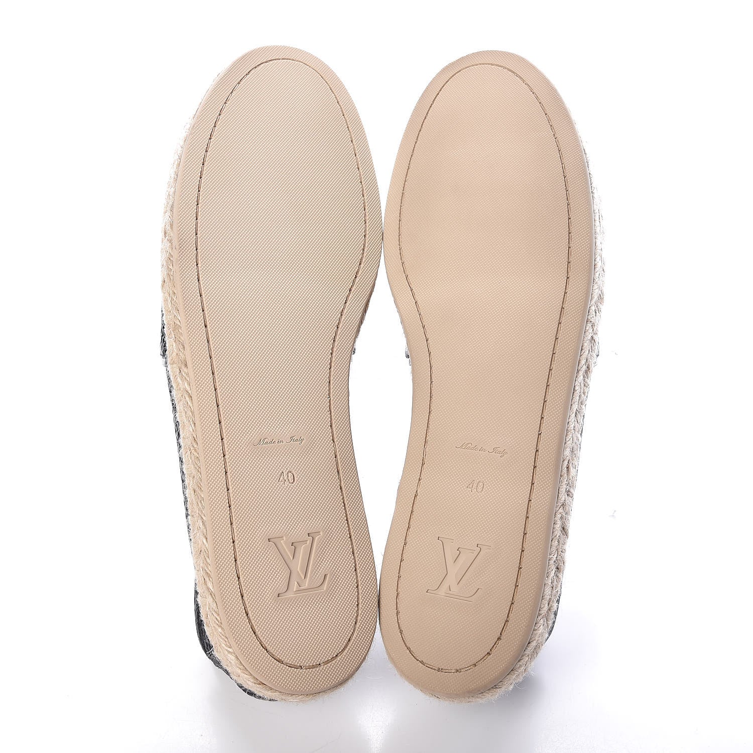 Louis Vuitton Calfskin Tropical Bloom Espadrille Flat 40 Black 5 of 8