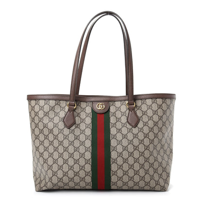 Gucci GG Supreme Monogram Medium Ophidia Shopping Tote Brown 1 of 9