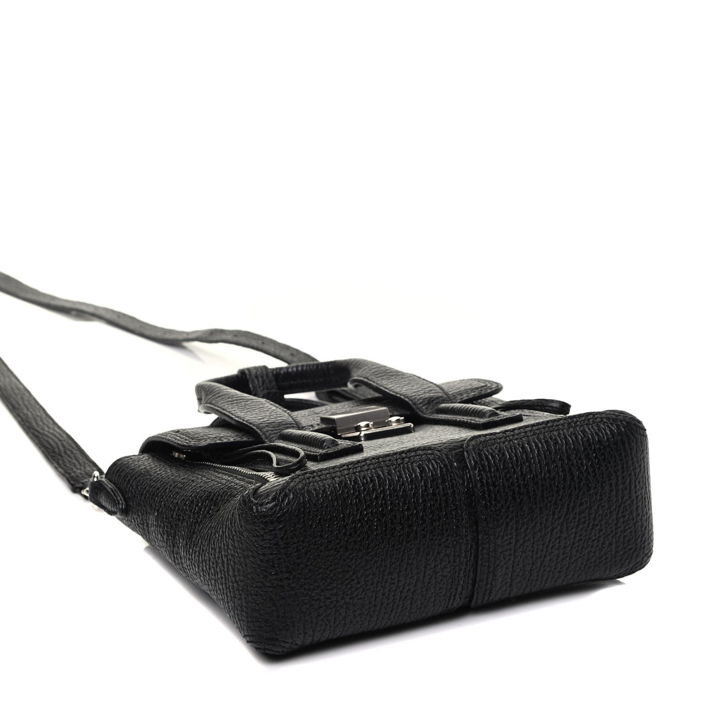 Textured Calfskin Mini Pashli Satchel Black