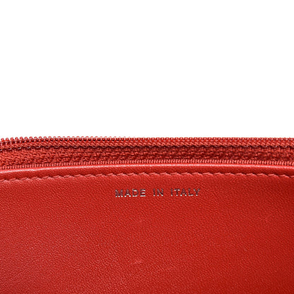Chanel Caviar Chevron Quilted Wallet On Chain WOC Red 7 of 8