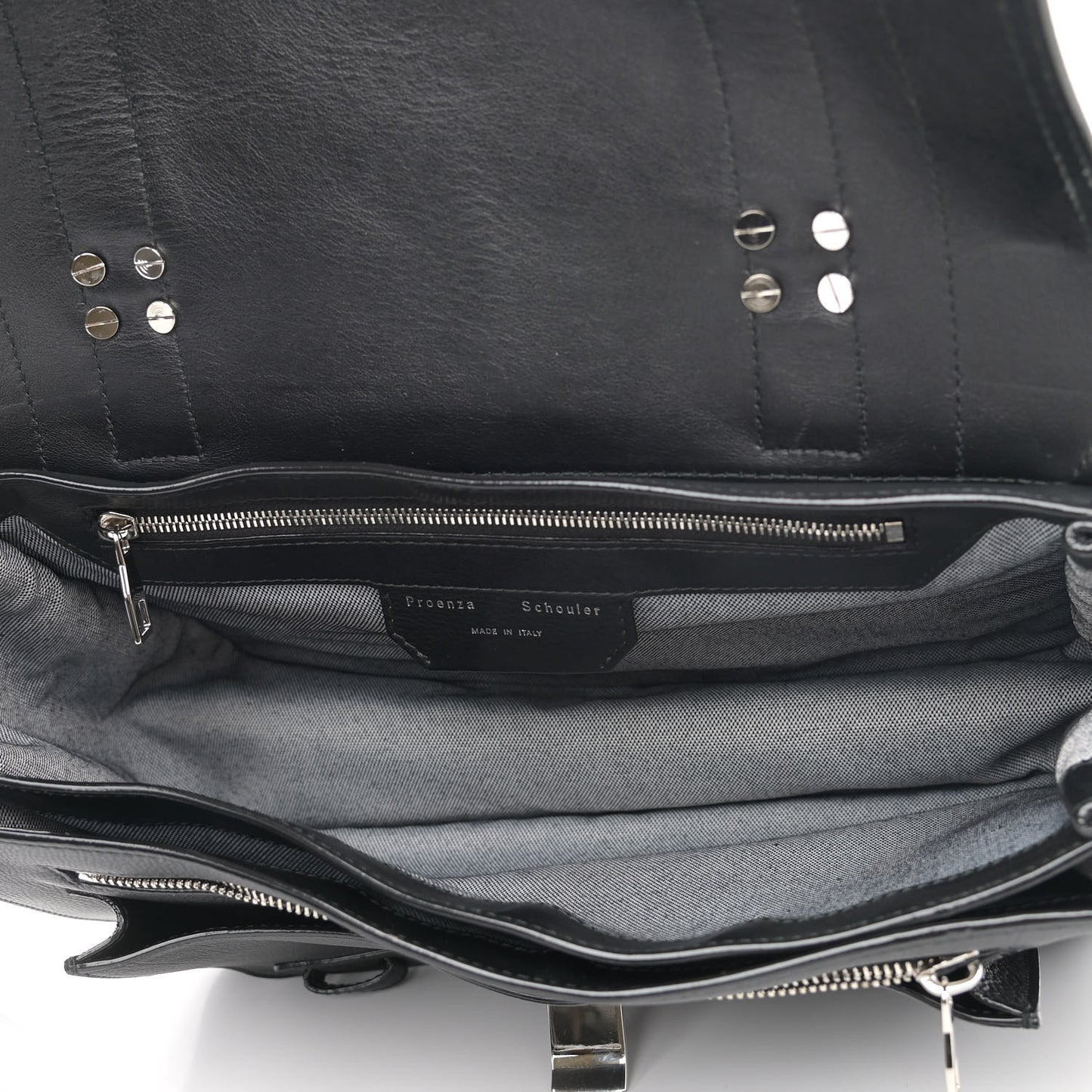 Soft Grainy Calfskin Medium PS1 Satchel Black