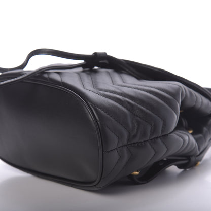 Gucci Calfskin Matelasse GG Marmont Flap Backpack Black 6 of 11