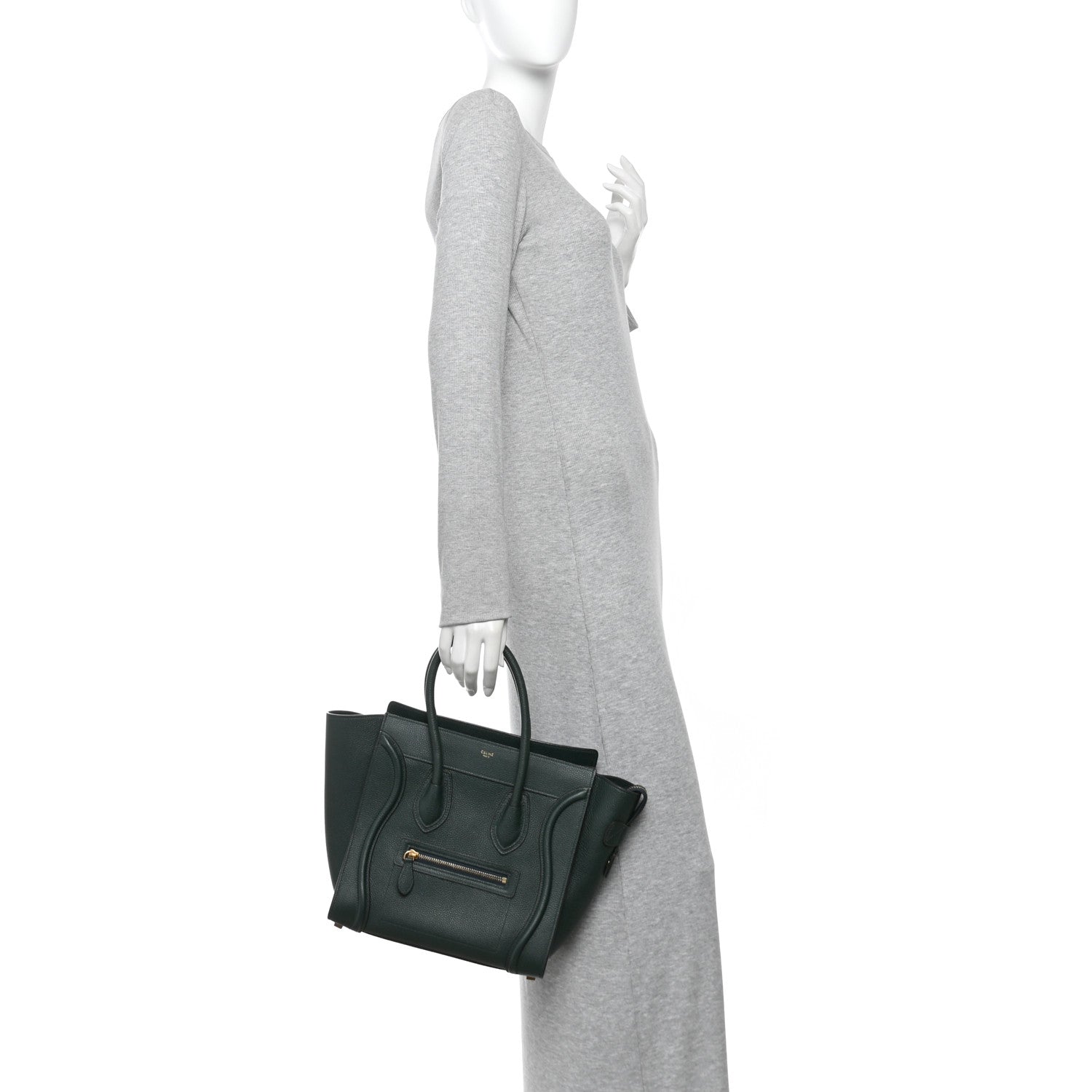 Celine Drummed Calfskin Micro Luggage Amazone 2 of 11