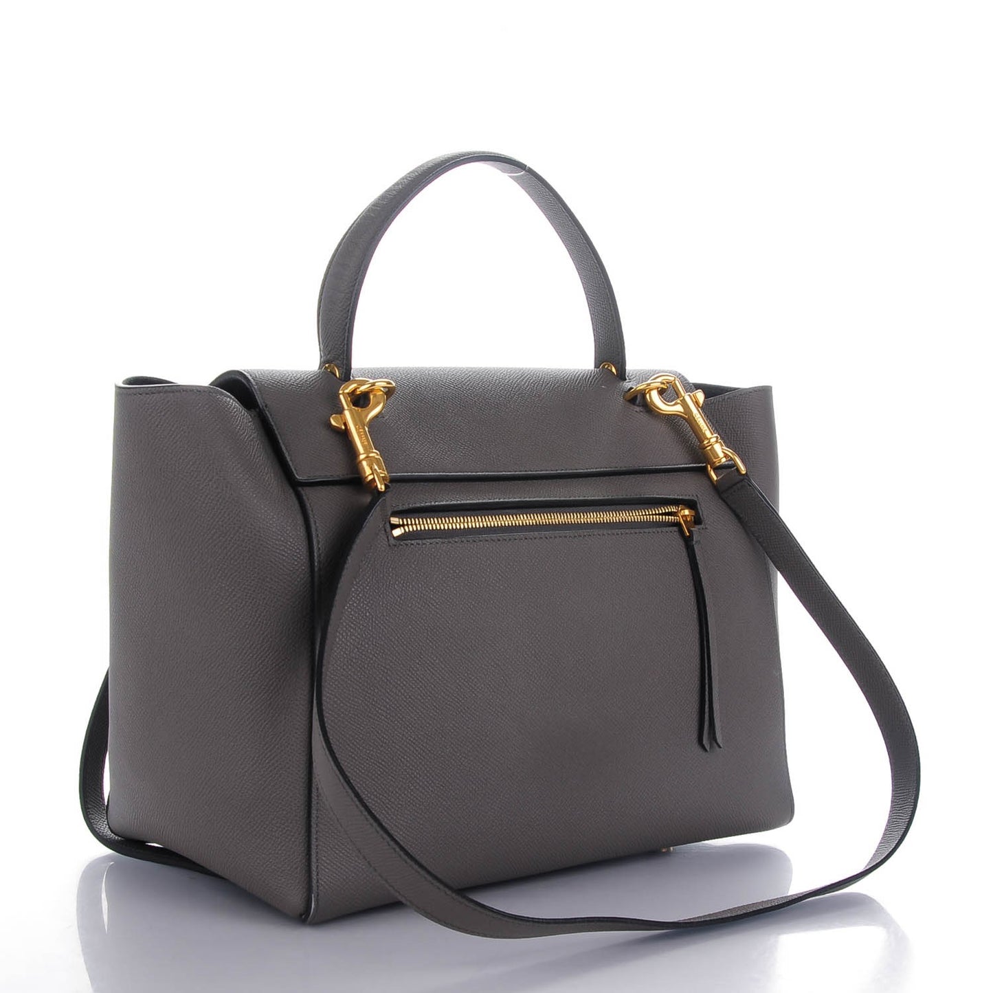 Grained Calfskin Mini Belt Bag Grey