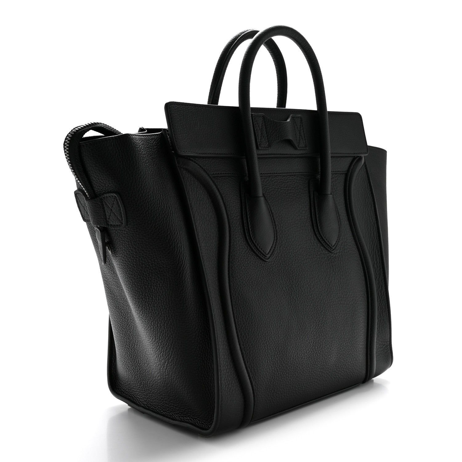 Celine Drummed Calfskin Mini Luggage Black 3 of 12