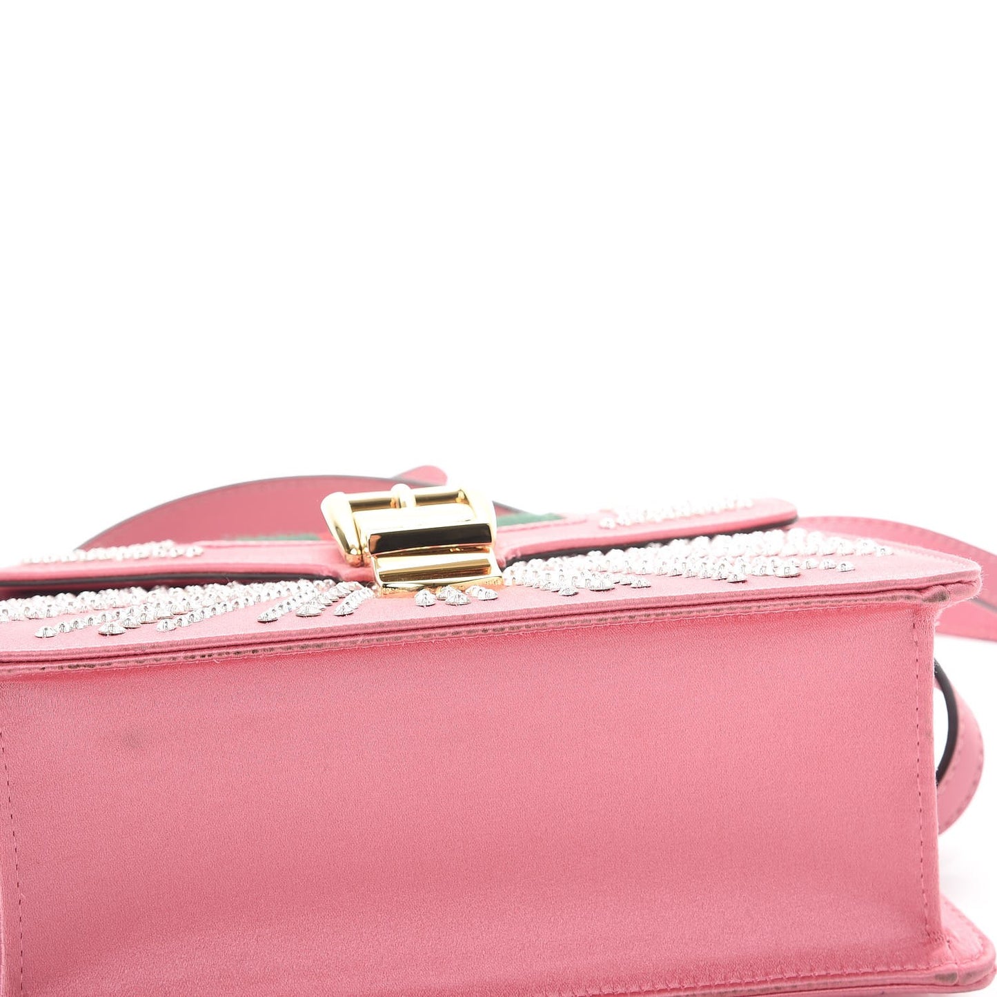 Satin Crystal Mini Sylvie Top Handle Bag Peony