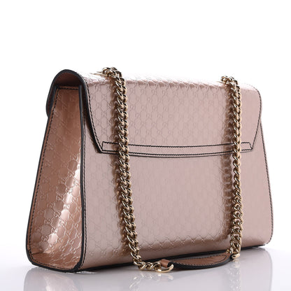 Gucci Shine Microguccissima Medium Emily Chain Shoulder Bag Dark Cipria 3 of 7