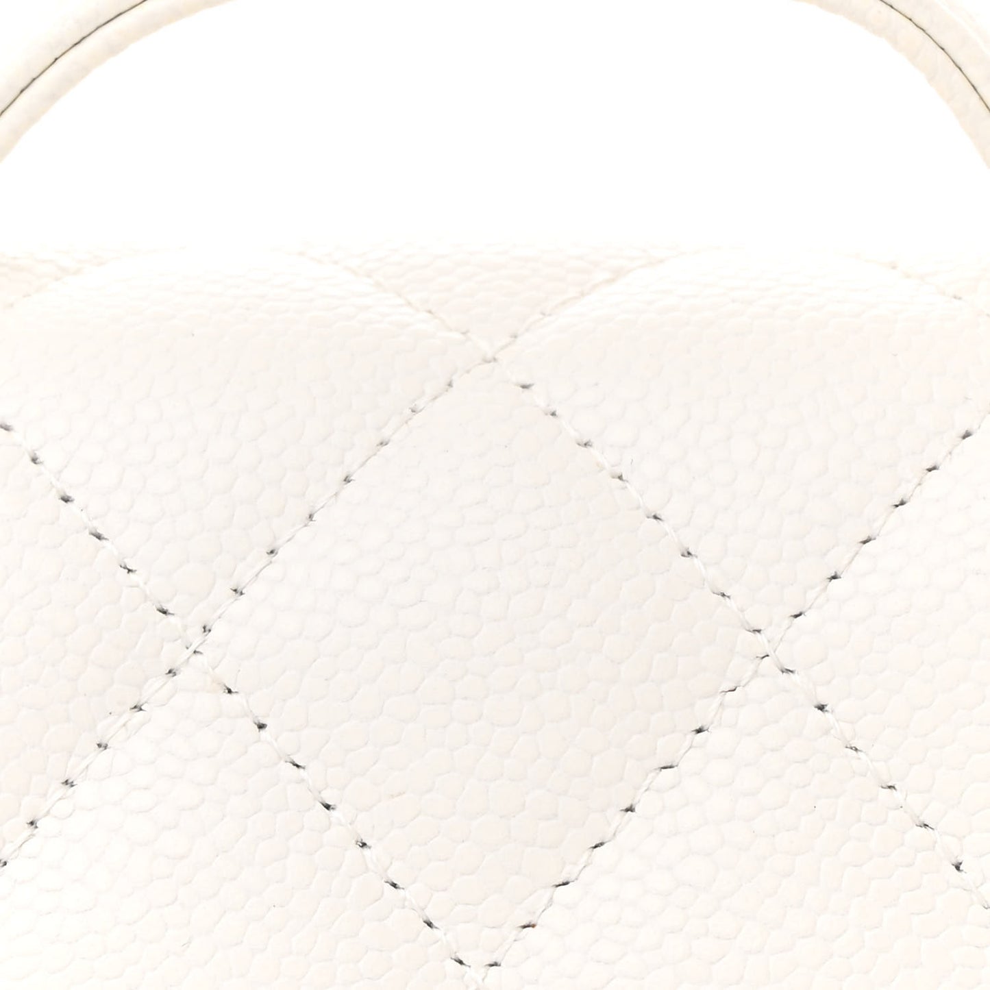 Caviar Quilted Business Affinity Clutch With Chain Flap White