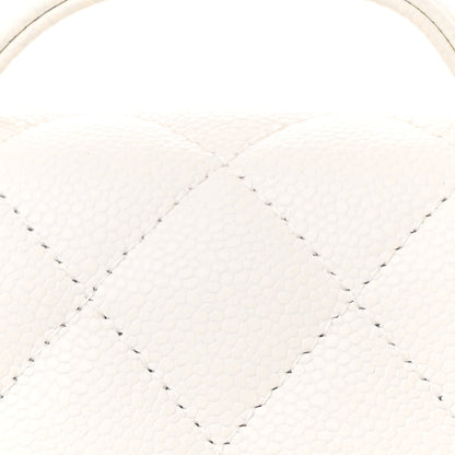 Chanel Caviar Quilted Business Affinity Clutch With Chain Flap White 9 of 11