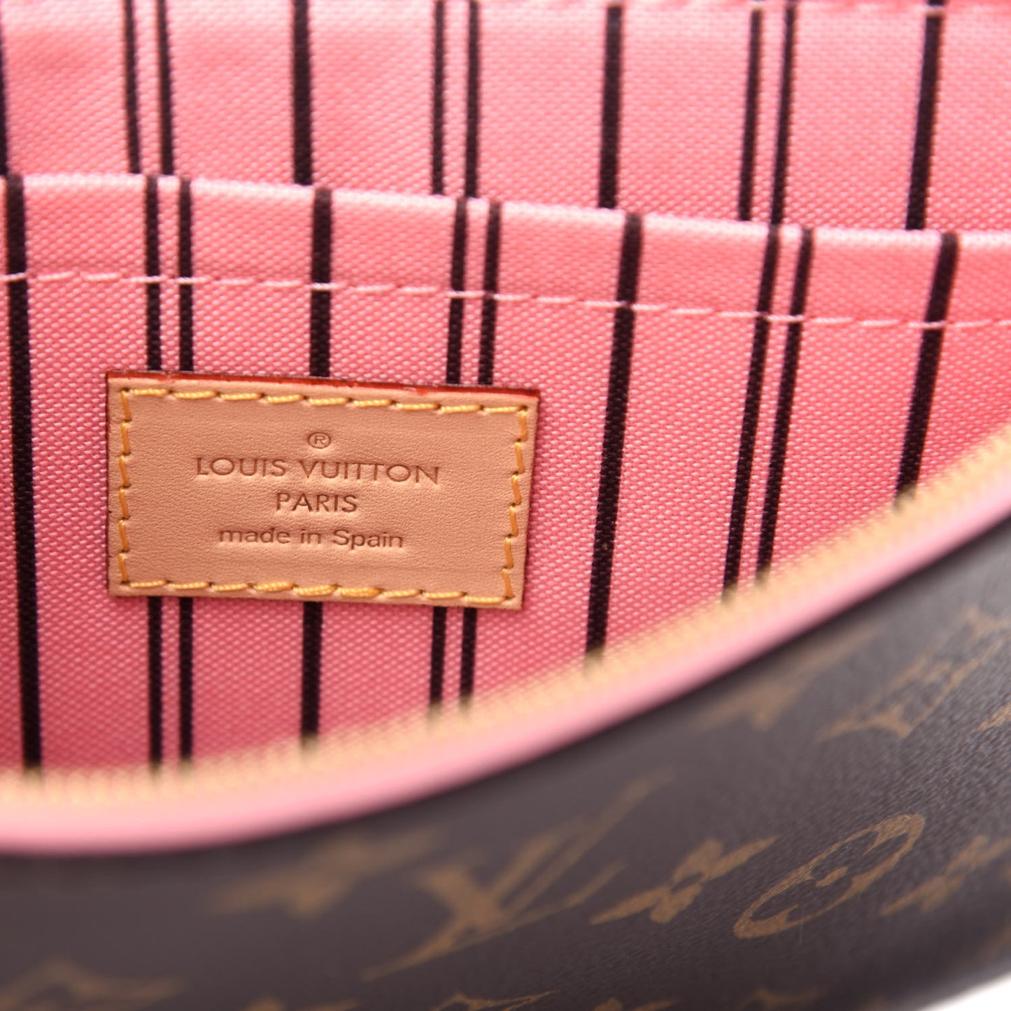 Monogram Neverfull MM GM Pochette Sugar Pink