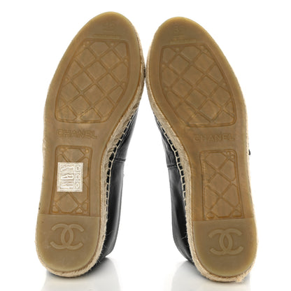 Chanel Lambskin CC Espadrilles 35 Black 5 of 9