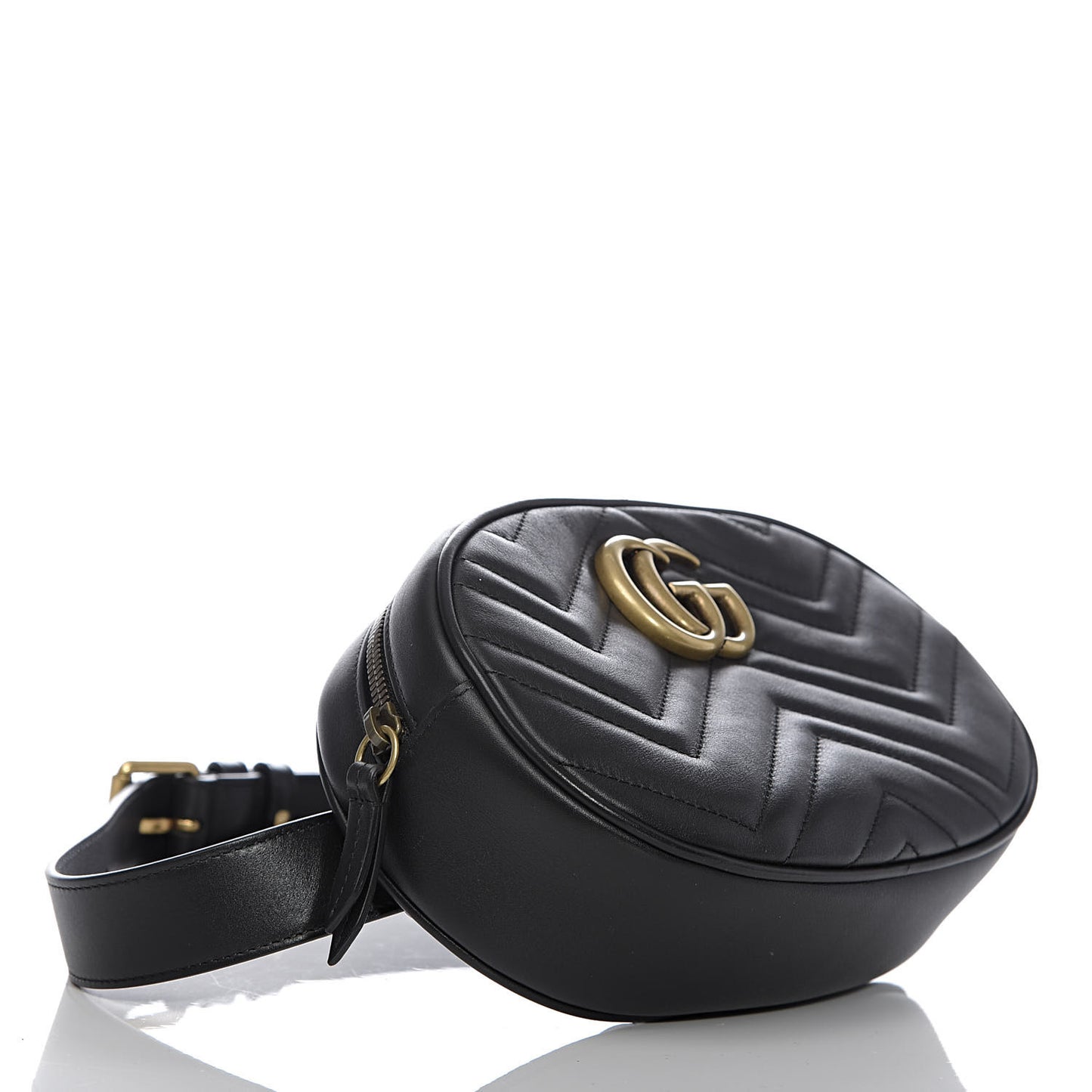 Calfskin Matelasse GG Marmont Belt Bag 75 30 Black