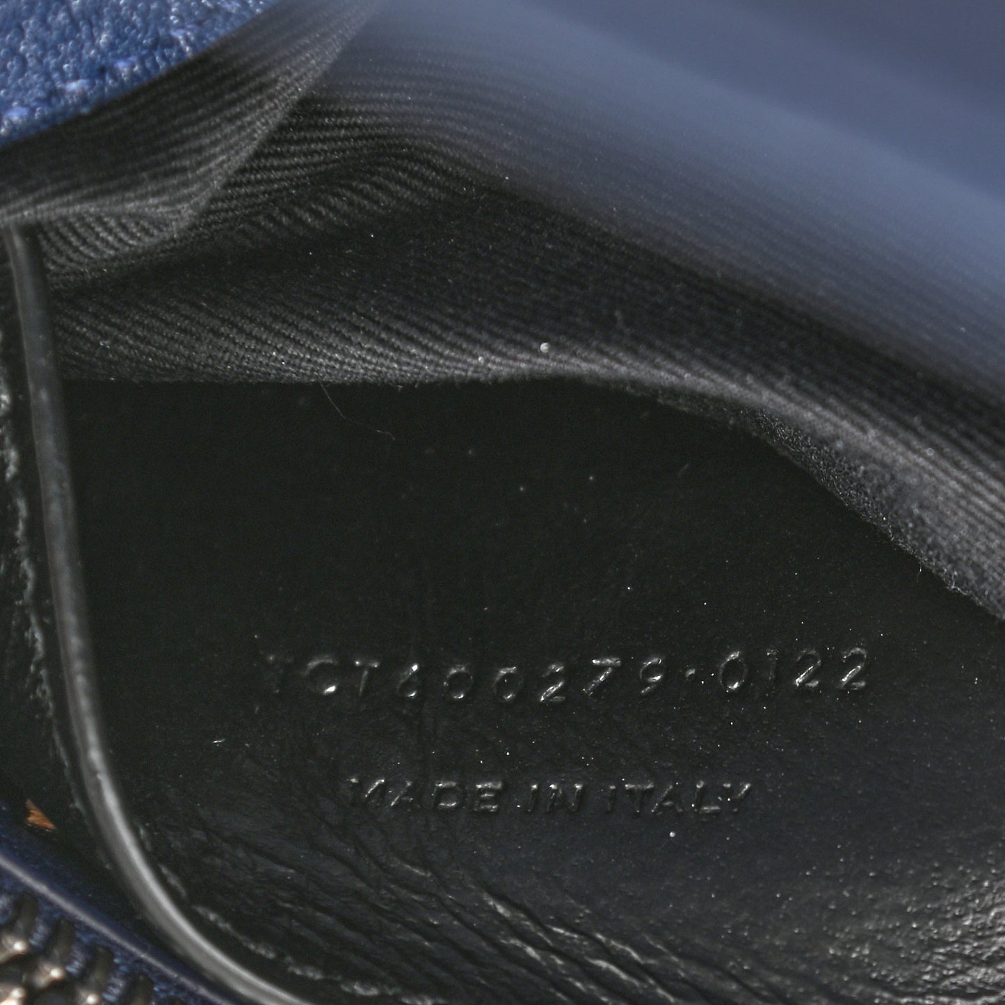 Sheepskin Matelasse Monogram Medium College Bag Navy