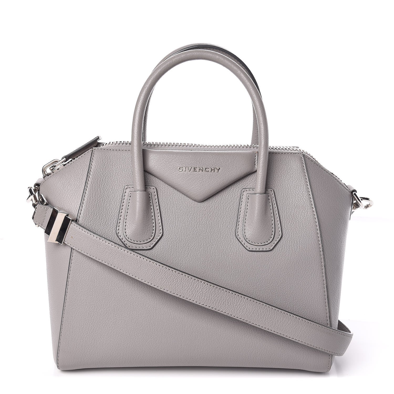 Givenchy Sugar Goatskin Small Antigona Pearl Grey 1 of 12