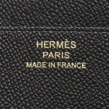 Hermes Madame Calfskin Medor Card Holder Black 6 of 9