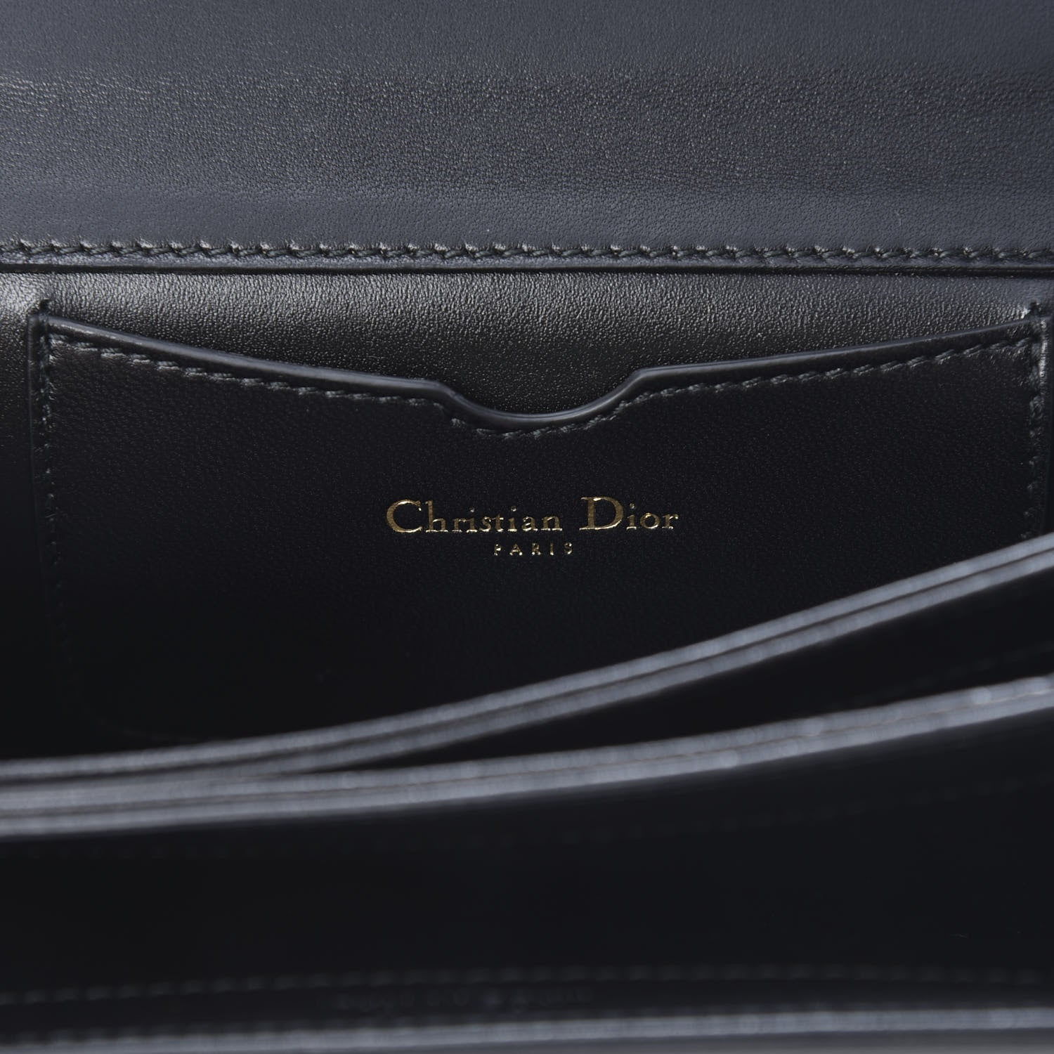 Christian Dior Lambskin Embroidered Tarot Pouch Clutch Black 6 of 9