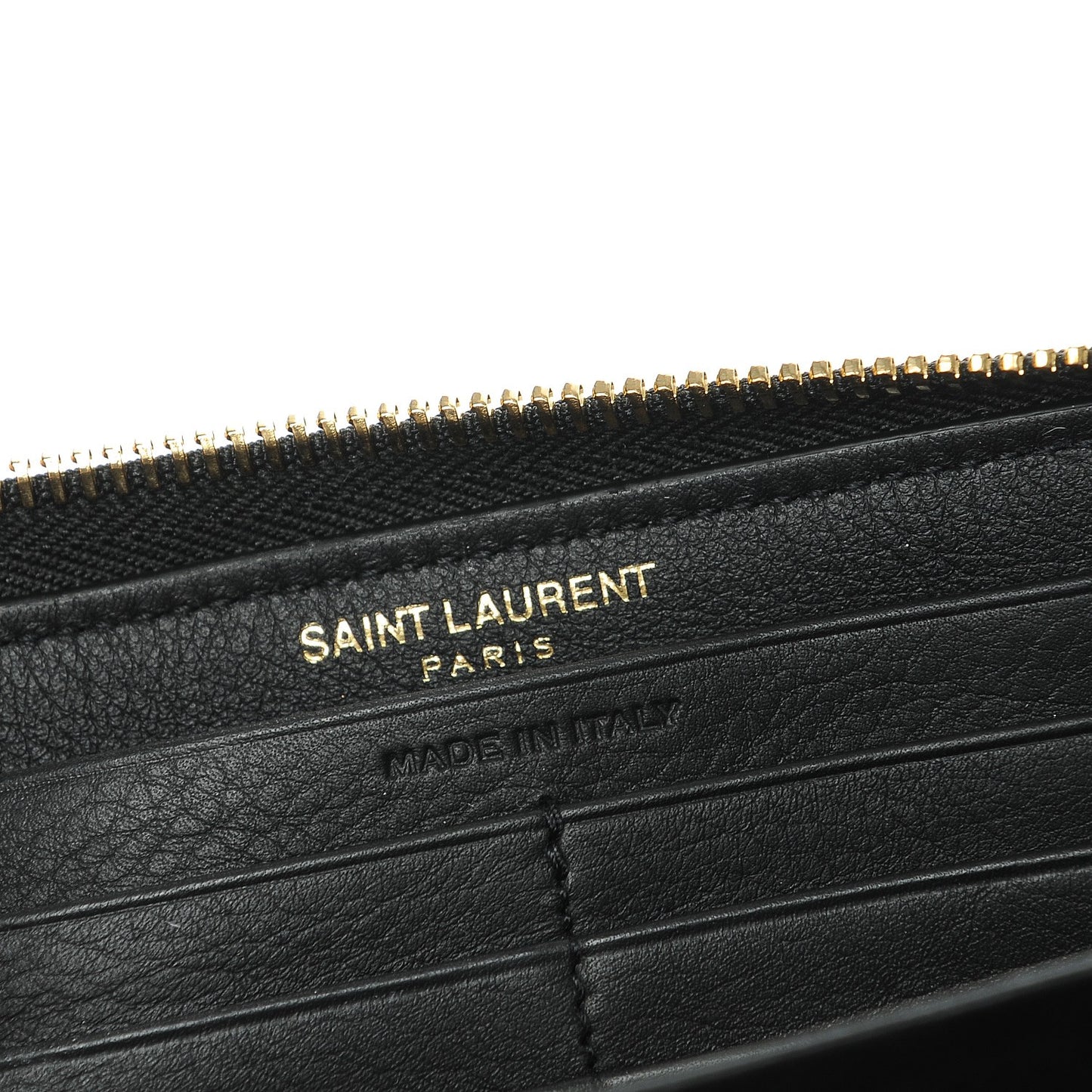 Calfskin Monogram Zip Around Wallet Black